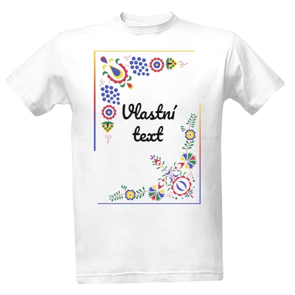 Tričko s potiskem Lidový motiv + vlastní text